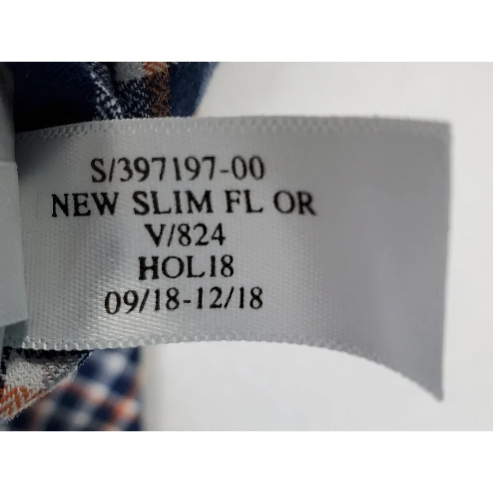 Banana Republic‎ Luxe Flannel Slim Fit Plaid Button Down Shirt Men's Large